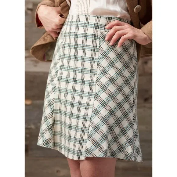 Ann Taylor Loft A-Line Skirt Size 12 | Cotton Wool Blend | 17" Wa - Picture 1 of 6